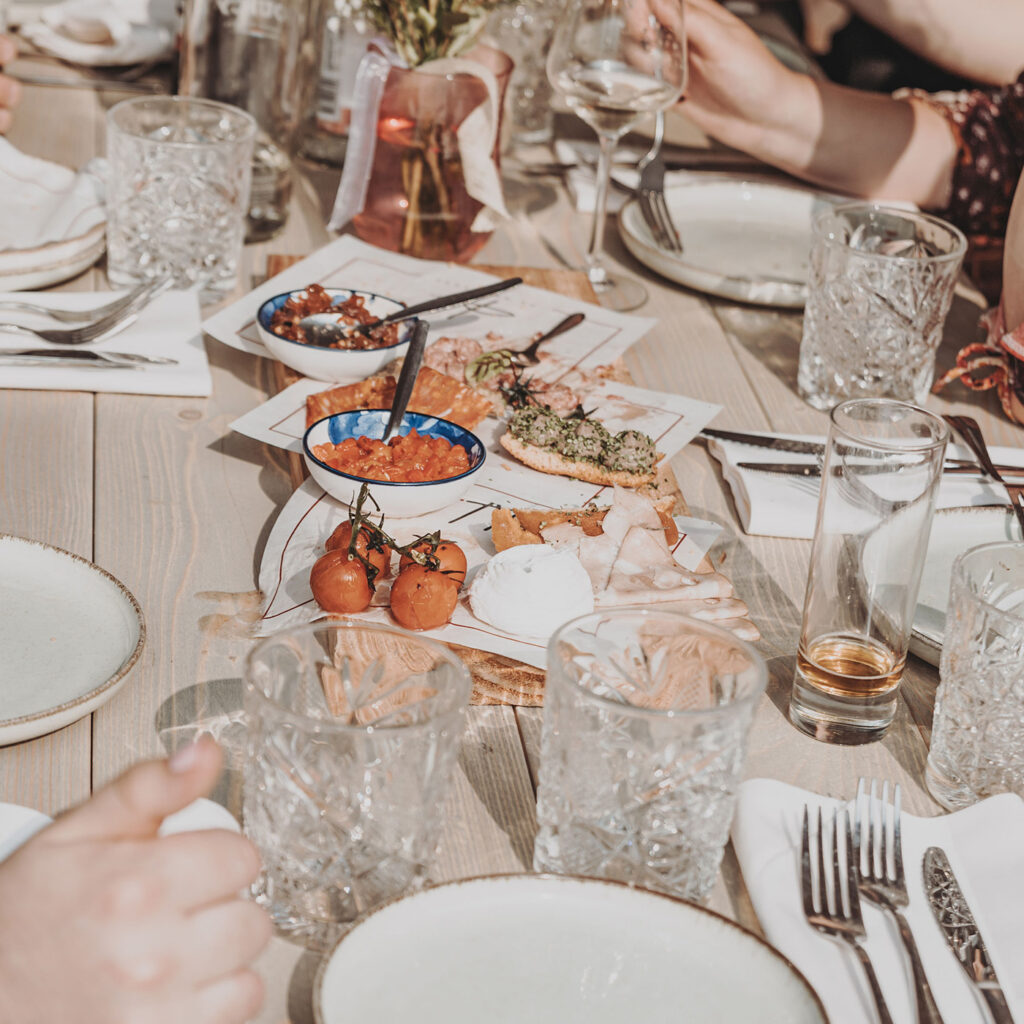 Sitting dinner